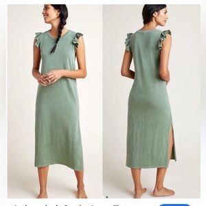 Anthropologie Sundry Ayana Flutter Cap Sleeve Midi Dress
